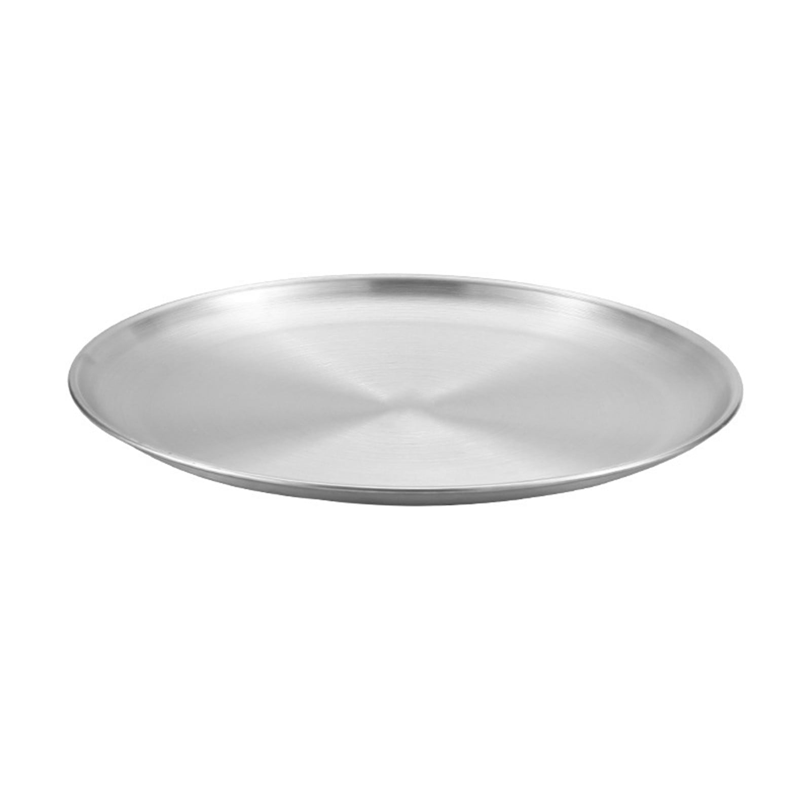 JWDX Baking Trays and Trays Clearance! Pizza Pan Set Chef Stainless Steel Round Baking Pizza Pans Pizza Tray for Pizza Pie Cake Cookie Heavy Duty & Durable Oven, Include 1X Stainless Steel Baking Pan Silver