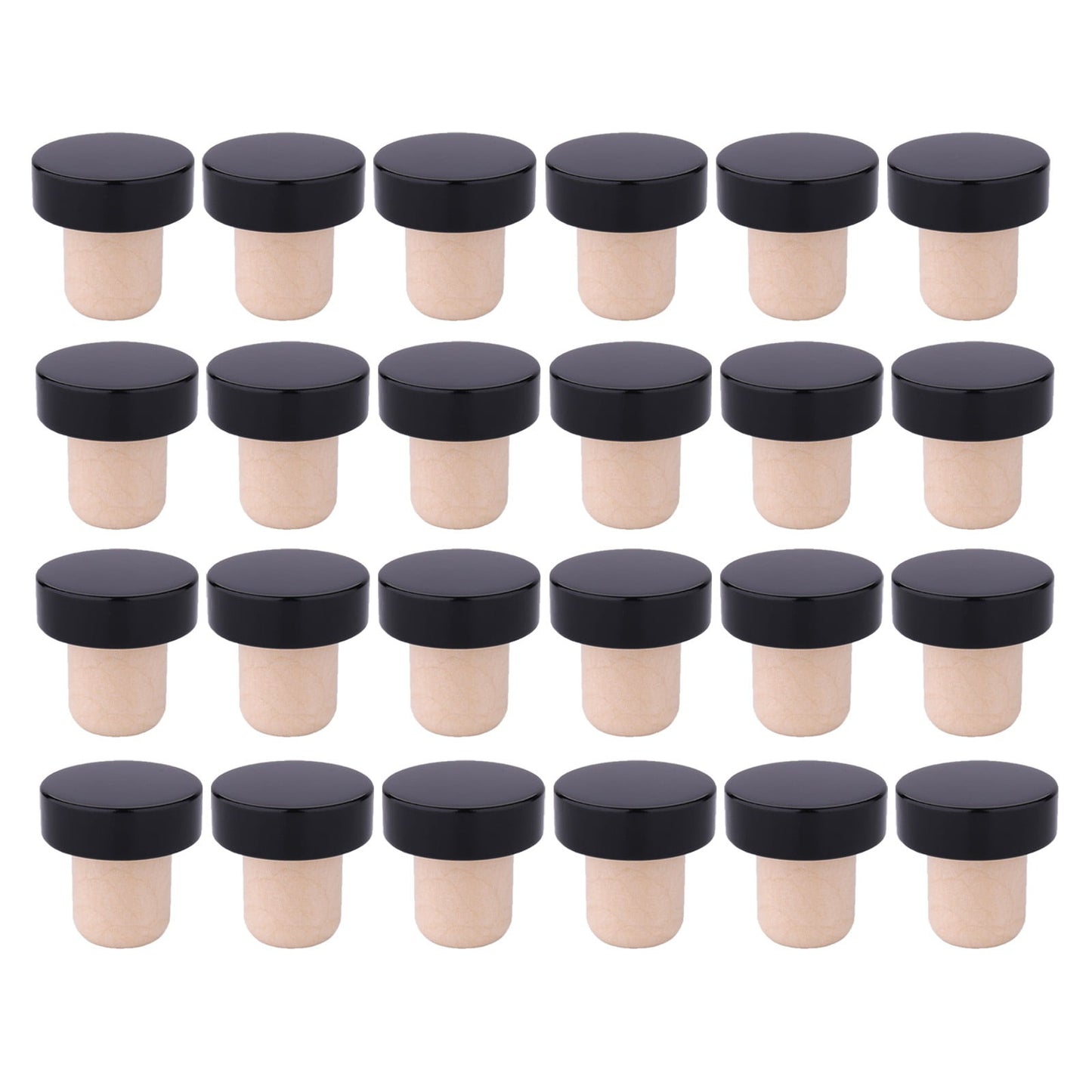 JWDX Wine Stopper Clearance! 24Pc T Shaped Stopper Cork Wine Stopper Bottle Stoppers Reusable Wine Bottle Stopper Sealing Plug Bottle Cap for Wine Beer Bottles, Include 24Pc Beer Bottle Stopper Black
