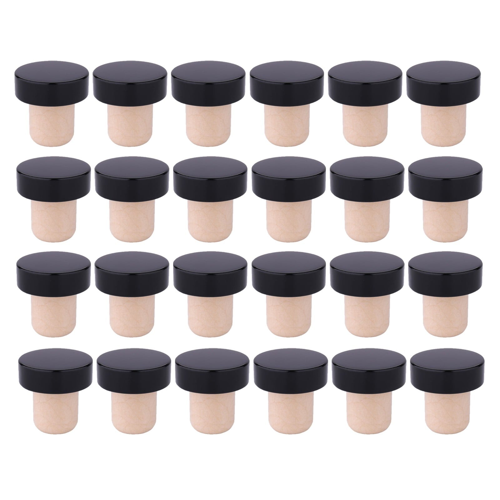 JWDX Wine Stopper Clearance! 24Pc T Shaped Stopper Cork Wine Stopper Bottle Stoppers Reusable Wine Bottle Stopper Sealing Plug Bottle Cap for Wine Beer Bottles, Include 24Pc Beer Bottle Stopper Black
