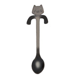 JWDX Tableware Clearance! Cat Spoon Short Handle Spoons Flatware Coffee Drinking Tools Kitchen Gadge, Stainless Steel Bowl Promotion Include 1X Spoon E