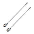 JWDX Tableware Clearance! Stainless Steel Bar Spoon Long Handle Threaded Water Drop Spoon Cocktail Spoon Coffee Stirring Spoon Mixing Rod, Include 2 Stainless Steel Spoons Silver