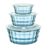 JWDX Food Storage Clearance! Fruit Box Fruit Containers with Tureen Bowl Clear Plastic Container Plastic Container Sealed Container Cereal Oatmeal Food Box 3Pc Clearance Sale Blue