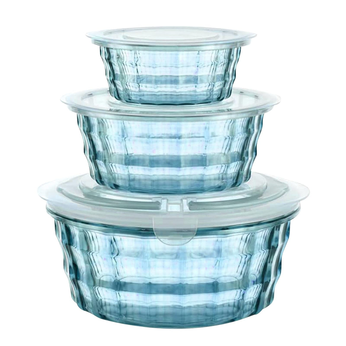 JWDX Food Storage Clearance! Fruit Box Fruit Containers with Tureen Bowl Clear Plastic Container Plastic Container Sealed Container Cereal Oatmeal Food Box 3Pc Clearance Sale Blue