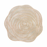 JWDX Placemat Clearance! Rose Vinyl Placemat Hollow Round Plastic Pvc Pressed Golden Dinning Table Mat Rose Table Mat American Light Luxury Gilding Cup Mat Decorative Table Mat, Include 1*Placemat GD1