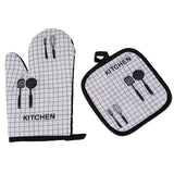 JWDX Oven Mitts Clearance! Oven Mitts and Pot Holders Sets, Heat Resistants Oven Mitts Soft Cotton Lining and Non-Slip Surface Safes for Baking, Cooking, Bbq, Include 1*Glove, 1*Insulation Pad B