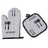 JWDX Oven Mitts Clearance! Oven Mitts and Pot Holders Sets, Heat Resistants Oven Mitts Soft Cotton Lining and Non-Slip Surface Safes for Baking, Cooking, Bbq, Include 1*Glove, 1*Insulation Pad B