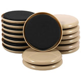 JWDX Furniture Protection Clearance! Furniture Sliders 16 Pack Plastic Rubber Sliders for Furniture Legs 3.5 Inch Furniture Carpet Moving Pads Chair Leg Floor Protectors Movers Reusable Black