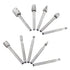 JWDX Drill Bit Clearance! 10Pcs Fine Needle Rotary Files White Diamond Drill Bits Silver, 10 Pcs/Set Hss Dremel Routing Rotary Milling Rotary File Cutter Wood, include 10 Drill Bits Silver