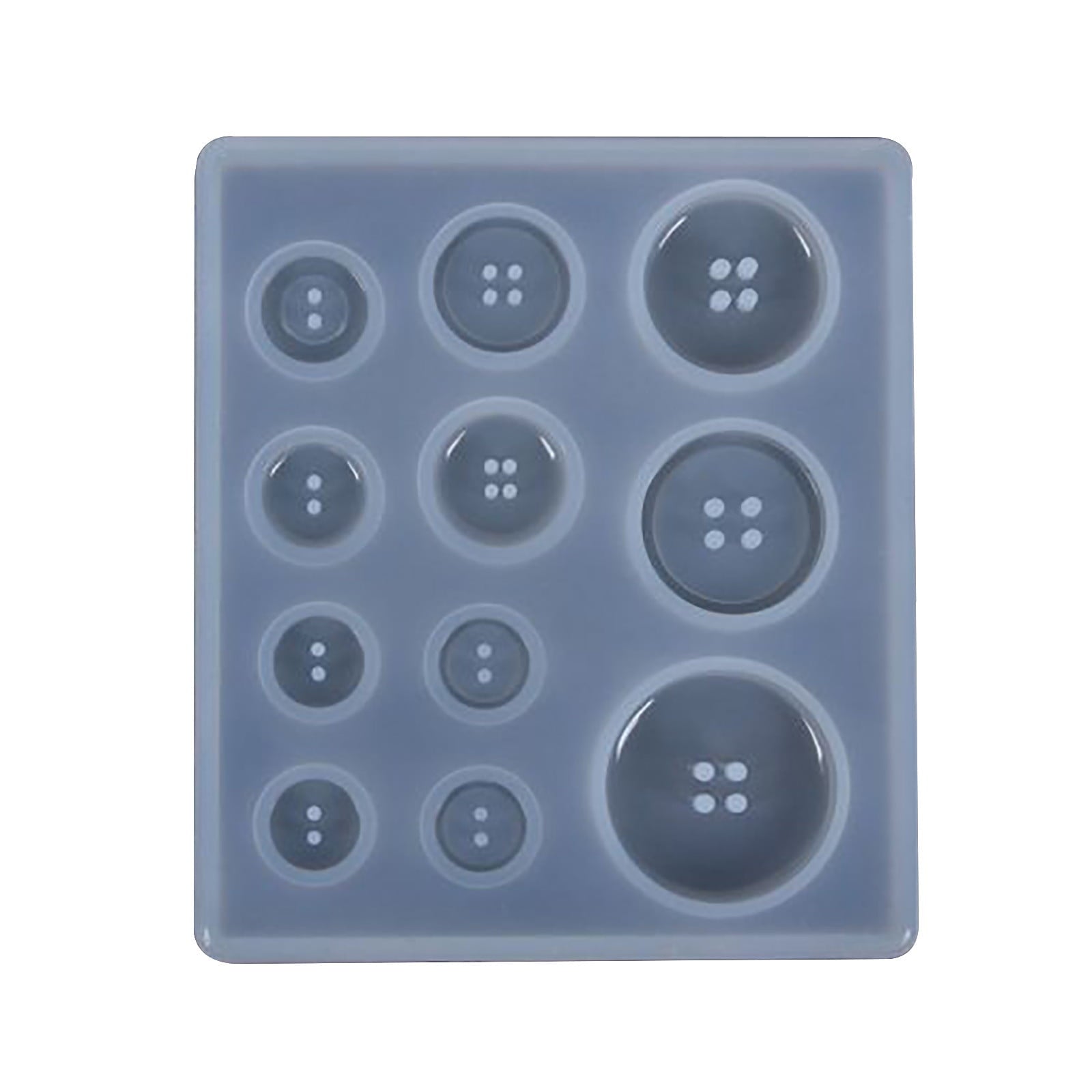 JWDX Diy Silicone Mould Clearance! Diy Silicone Mold Resin Button, Diy Resin Silicone Button Resin Pendant Handmade Button with Hole Diy Home Diy, include 1X Silicone Mold White