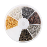 JWDX Office and Craft and Stationery Clearance! Alloy Thread Nails, 600 Pcs Eye Hooks Screw 8 X 4 Mm Steel Eye Pins for Jewelry Making Diy Crafts Eyelets Screw Threaded Silver Clasps Hooks 6 Colors Silver