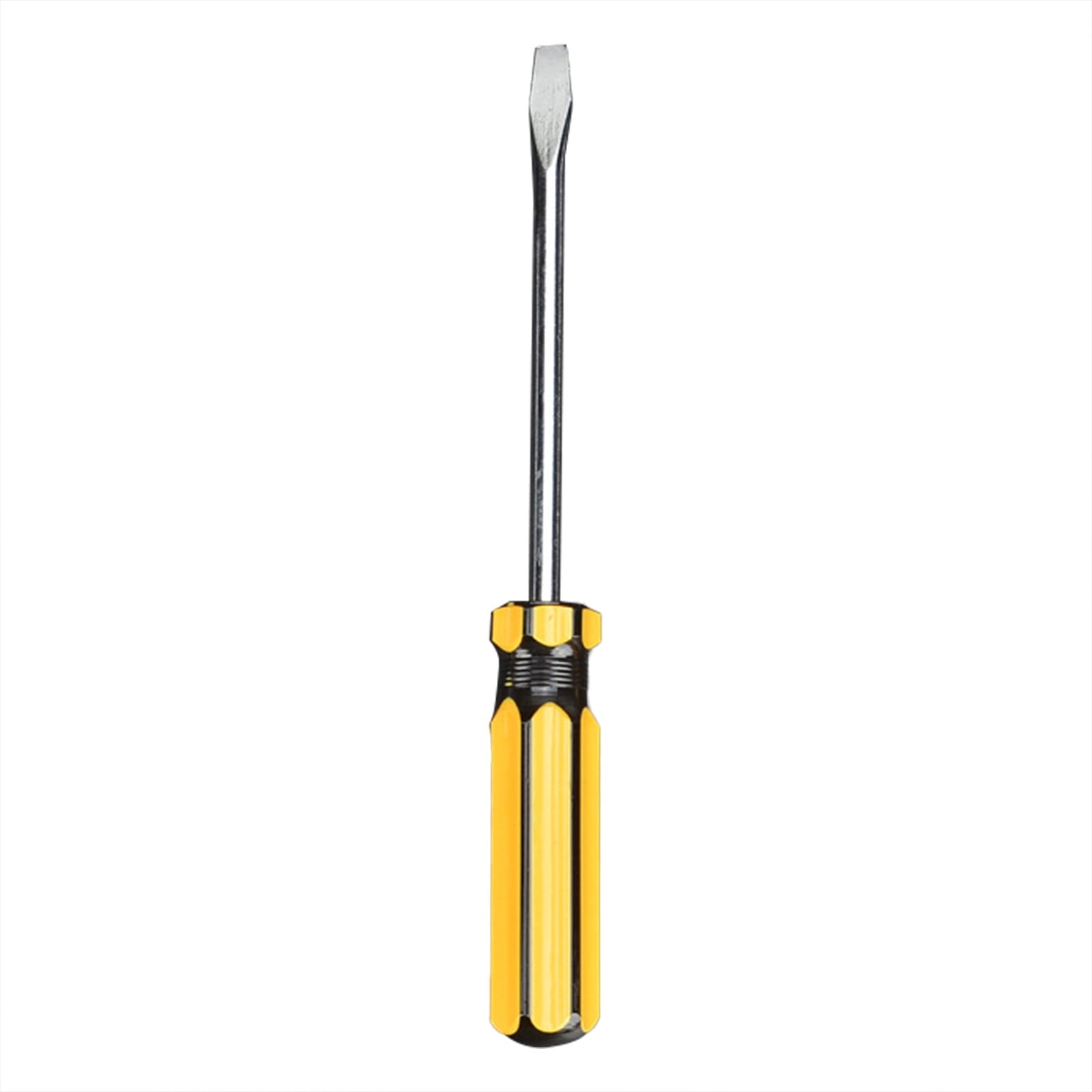 Eewia Screwdriver Clearance! Pvc Handle Screwdriver Metric Single Use Carbon Steel Cross Flat Head Screwdriver B, Hardware Tools Pvc Handle Driver Metric Single Use Steel Flathead Screwdriver black and bright yellow