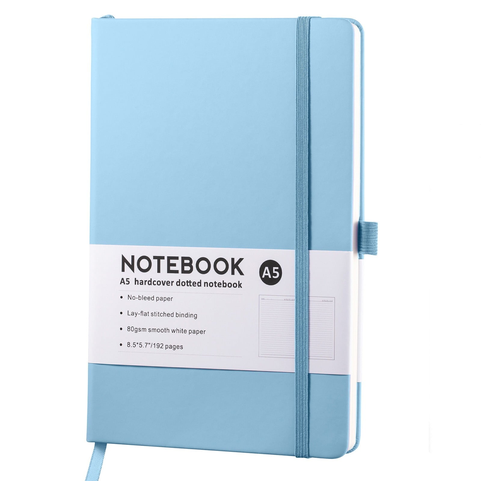 JWDX Notebook Clearance! Simple A5 Notebook Elastic Band Student Diary 96 Sheets, Lined Classic Pocket Notebook Journal Leather Hard Premium Thick Paper with Inner Pocket 3.5 W4-BU1