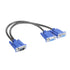 PLGEBR Dual 2 Monitor VGA Male to Female Cable, Blue