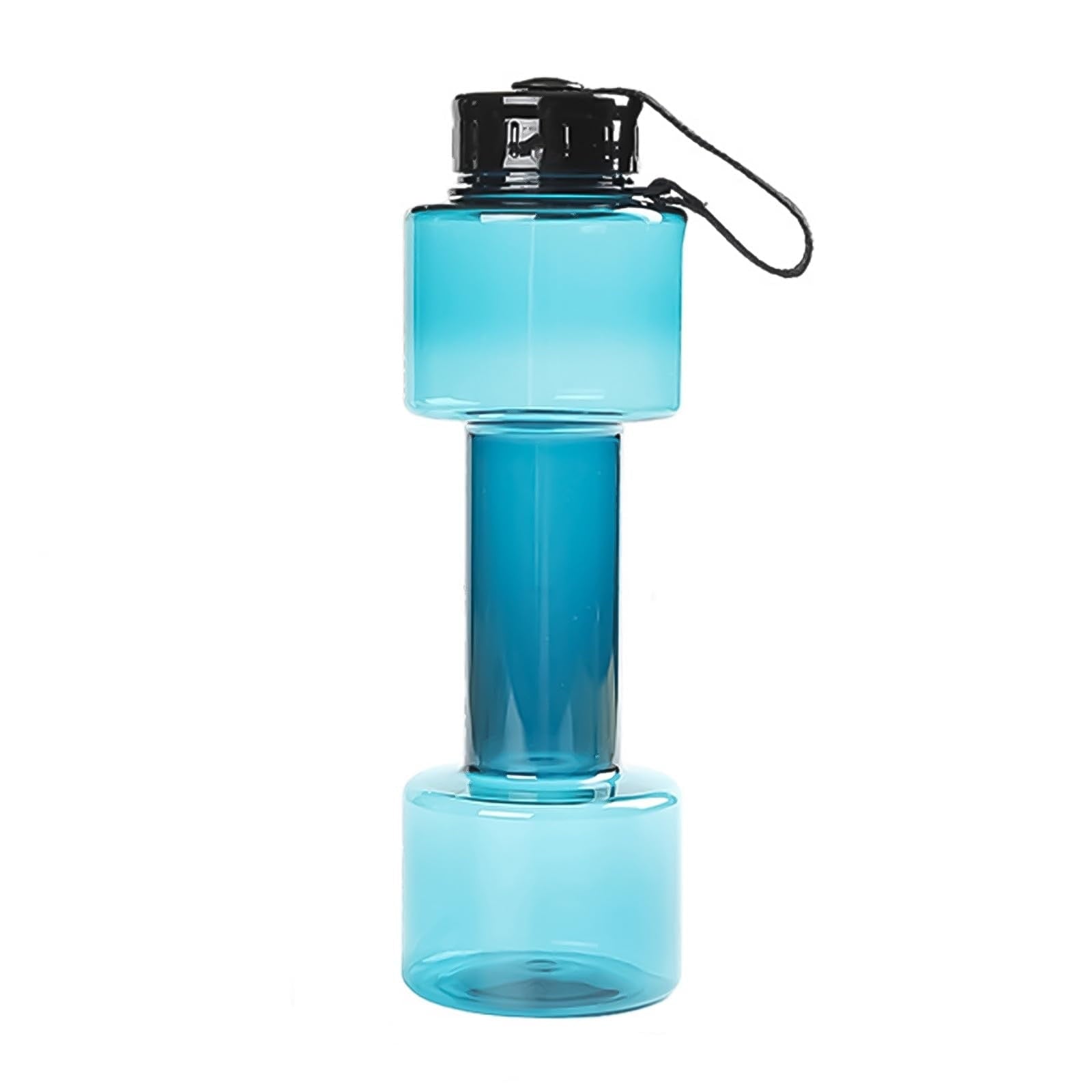 JWDX Portable Kettle Clearance, Water Bottle Multifunctional Water Bottle Dumbbell Shaped Drinking Bottles Leakproof Bottle Drinking Bottle for Gym School Cycling Outdoor Sports and Capacity Blue