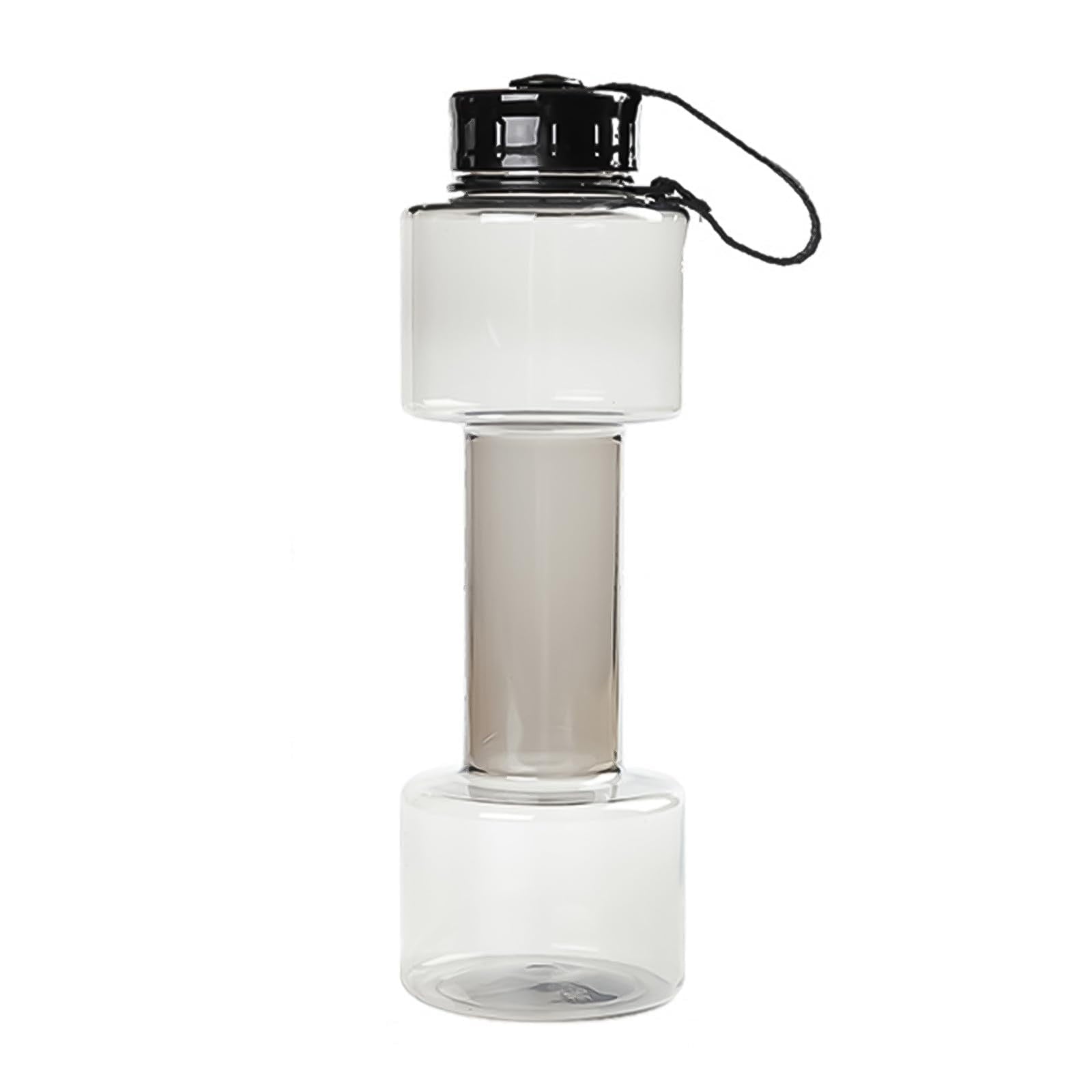 JWDX Portable Kettle Clearance, Water Bottle Multifunctional Water Bottle Dumbbell Shaped Drinking Bottles Leakproof Bottle Drinking Bottle for Gym School Cycling Outdoor Sports and Capacity Grey