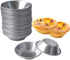 25 Pack Egg Tart Molds Tiny Pie Tartlets Dessert Mold Pans Tin Puto Cup Bakeware Muffin Cupcake Cake Cookie Mold Baking Tool, Round Resuable Nonstick