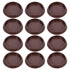 Ortofally Round Furniture Castor Cup Set: 12pcs Non Skid Wheel Caster Cups Furniture Pad Floor Protectors Caster Cups 12.00X4.00X3.00CM Brown