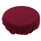 Ortofally Bar Stool Covers Stretchy Round Chair Covers Slipcover Washable Stool Cushion Elastic Bar Chair Covers Grey 27.5X17.5X6CM Dark Red