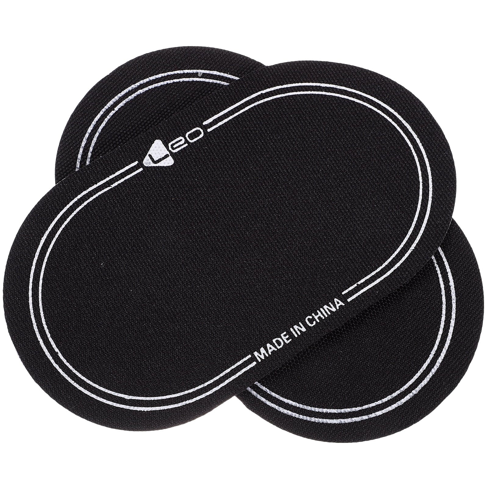 Ortofally 2Pcs Bass Drum Patch Double Drum Pedal Patches Drum Pads Sticker for Drum Percussion Accessories 9.20X4.20X3.90CM Black