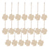 Ortofally 20pcs Four Leaf Ornaments Hanging Decor Unfinished Wooden Ornaments Wooden Shamrock Cutouts Wooden Slices Party Favors for DIY Crafts Beige