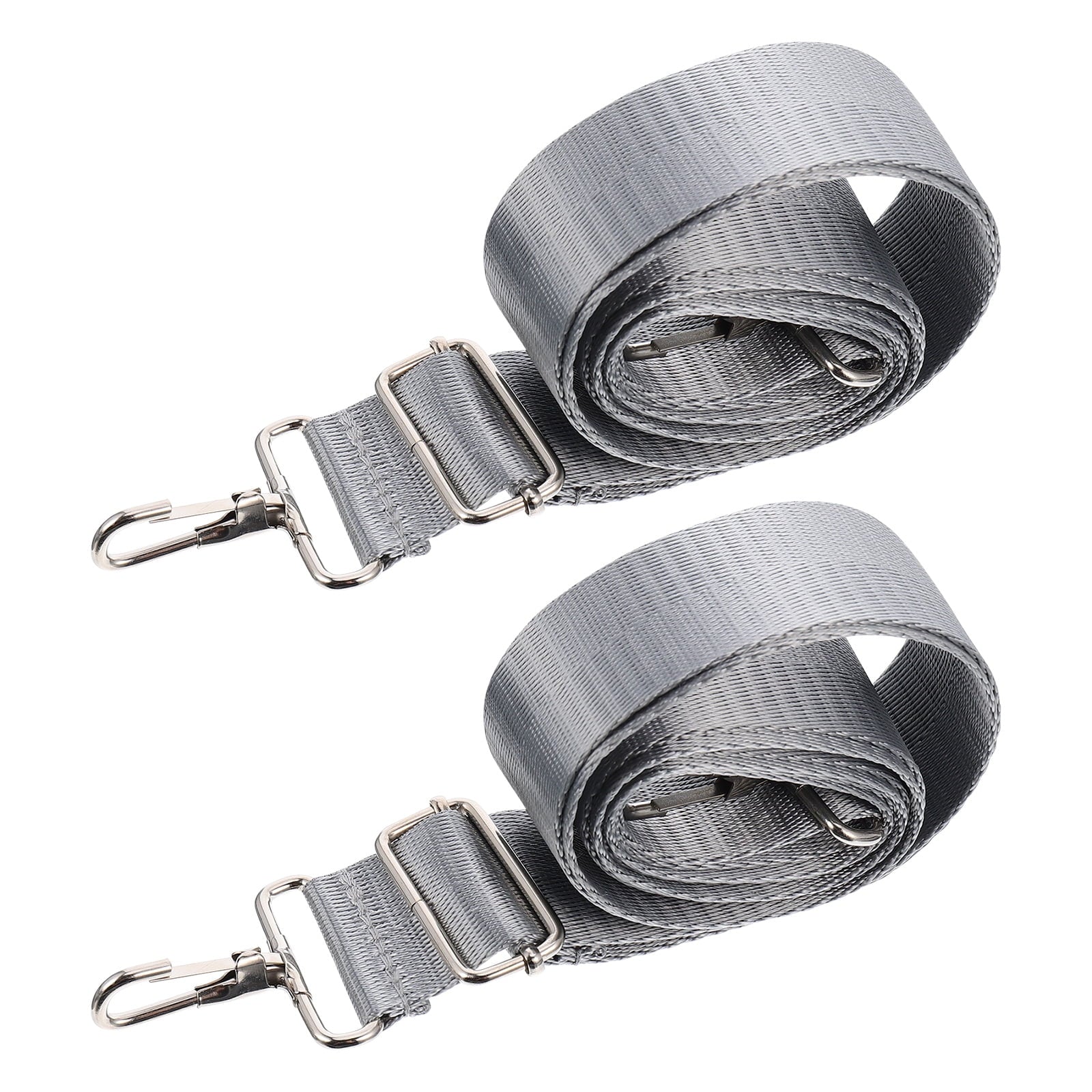 Ortofally Nylon Shoulder Strap, Bag Handbag Purse Replacement Strap, Adjustable Canvas Strap with Metal Hooks for Laptop Briefcase Messenger Bag/ Grey 150X3.8CM Gray