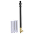 Ortofally 1 Set of Metal Handle Set Hooks with 3 Needles French Crochet Tool for Embroidery Beading ( Black ) 11X1CM Black