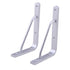 Worgeous 2 PCS Heavy Duty Shelf Brackets Thickened Silver Shelf Support Bracket Aluminium Alloy Practical Durable Support Frame for Home (10inch) 25X16CM Silver