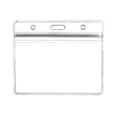 Ortofally 10pcs Transparent Waterproof Business ID Badge Holder for Office School (Horizontal Pattern) 10pcs Transparent