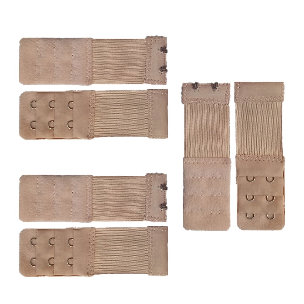 SWETRACE Bra Extension Buckle Polyester 6Pcs 3In Size 3 Beige