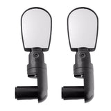 Ortofally 2pcs Universal Handlebar Rearview Mirror 360 Degrees Bike MTB Motorcycle Cycling Handlebar Plug Flexible Rear Mirror (Black) 13.00X8.00X2.50CM Black