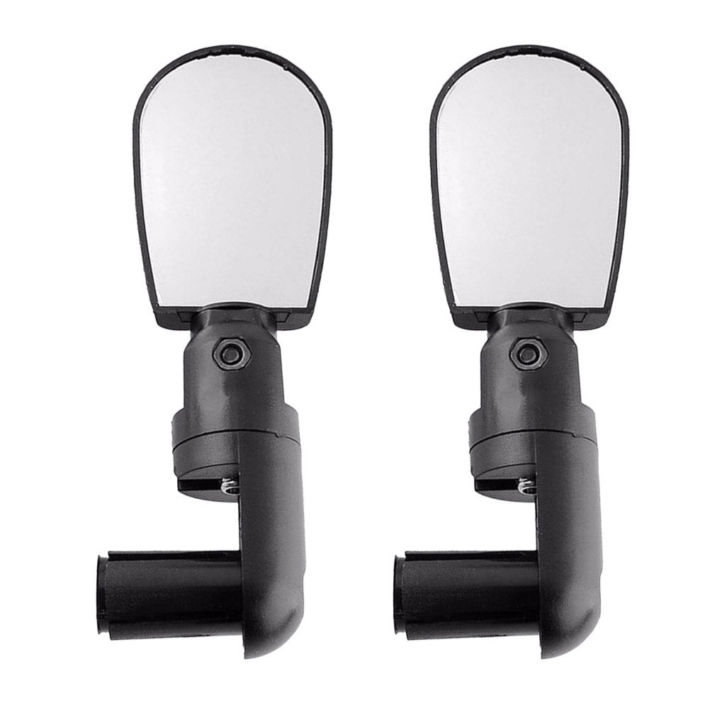 Ortofally 2pcs Universal Handlebar Rearview Mirror 360 Degrees Bike MTB Motorcycle Cycling Handlebar Plug Flexible Rear Mirror (Black) 13.00X8.00X2.50CM Black