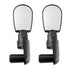 Ortofally 2pcs Universal Handlebar Rearview Mirror 360 Degrees Bike MTB Motorcycle Cycling Handlebar Plug Flexible Rear Mirror (Black) 13.00X8.00X2.50CM Black
