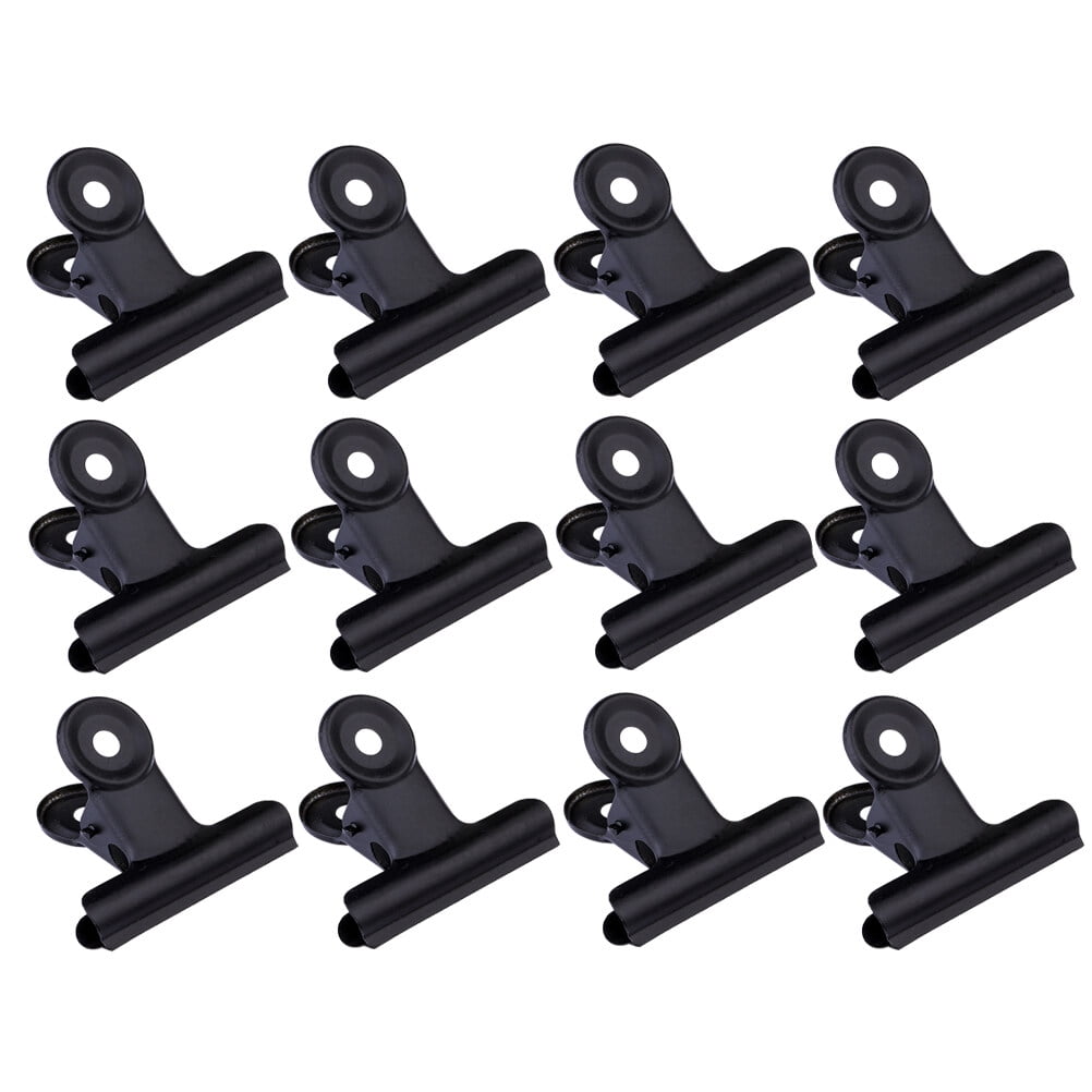 SWETRACE Coating Note Clips Rectangular Document Holding 15Pcs 2In 5*4.7cm Black