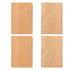 Ortofally 4pcs Rectangule Wooden Board Thicken Blank Unfinished Wood Cutout Smooth Cutting Plaque For DIY Crafts Project 6x4x1.2cm Light Brown