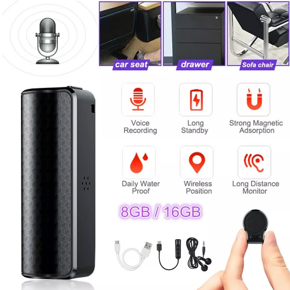 MP3 Spy Magnetic Recording Device Voice Activated Mini Audio Recorder Q70 US