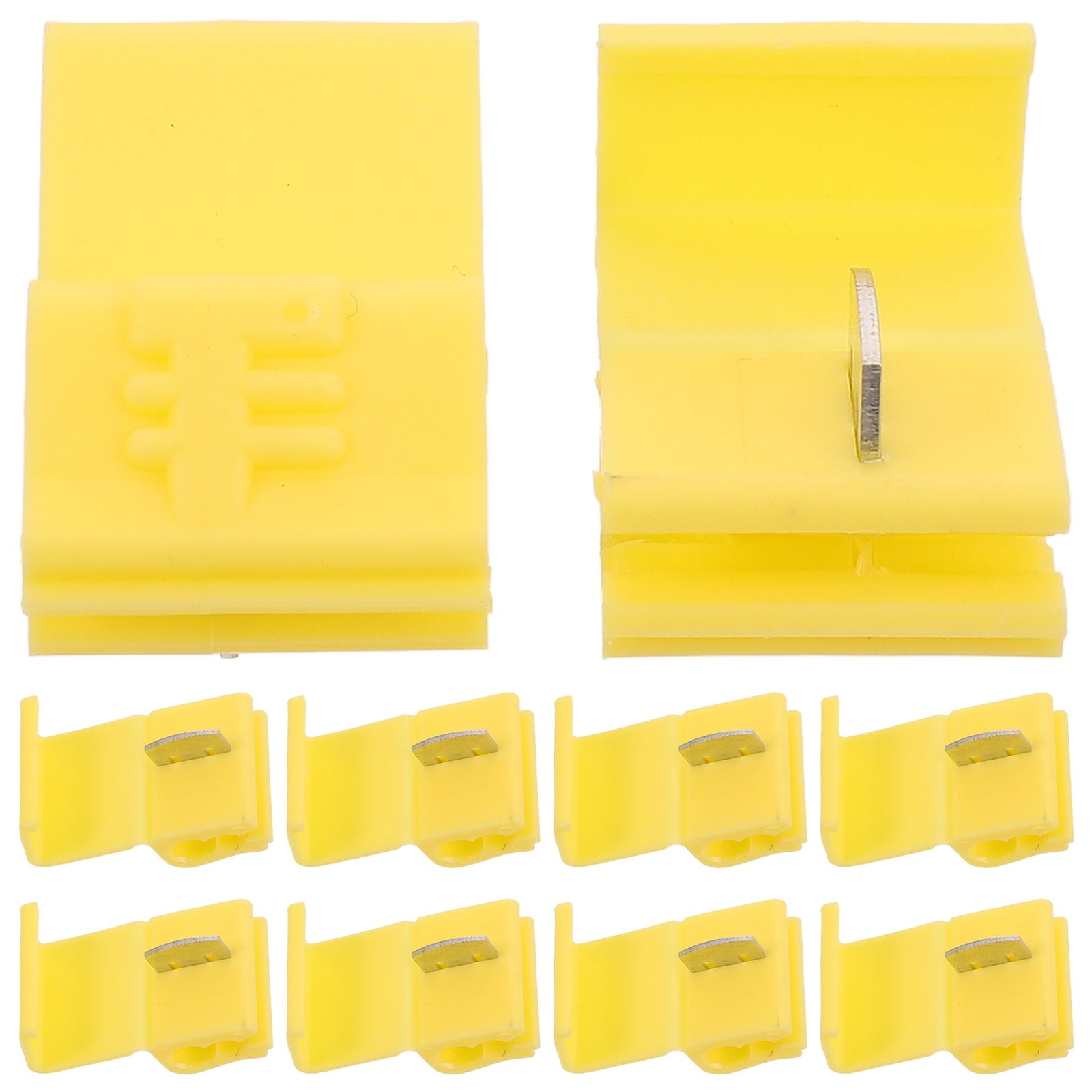 Worgeous Yellow Wire Connectors for Cars Quick Installation Components Waterproof Plastic 10pcs