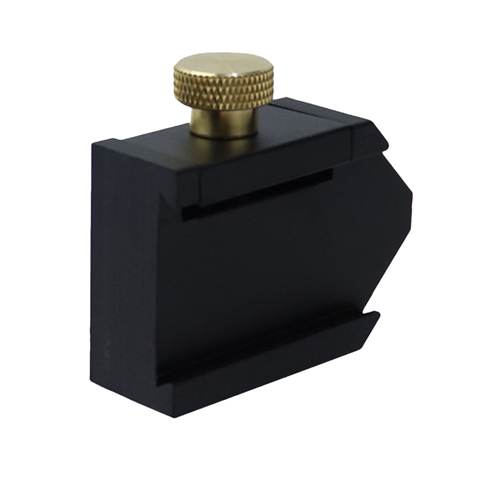 Masteelf Black Aluminum Alloy Steel Ruler for Woodworking and DIY Positioning 7045892 6*4cm Black