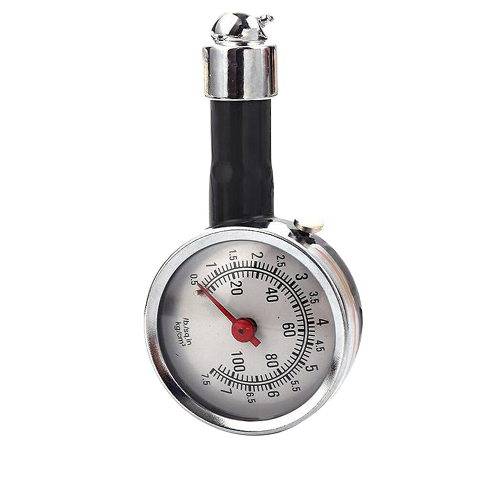 Ortofally Mechanical Gauge Tire Pressure Gauge Meter Tire Pressure Pointer 0.5 - 7.5 LBS for Car Automobile Truck Motorcycle Black