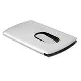 Ortofally 2 Stainless Steel Wallet Credit Holder Portable Slide Out Credit ID Holders for Men ( Silver ) Silver