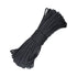 Ortofally Nylon Parachute Cord Braid Nylon Rope Nylon Twine Rope Cord for Crafts Tie- Downs Camping 4.0mm x 15m 0.4X0.4 Black