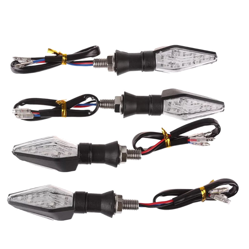 SWETRACE Rectangular Motorcycle Driving Lights Blue 4Pcs 4.1*1.1*0.9In For Vehicle Use Black