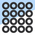 SWETRACE Foosball Tables Equipment 16Pcs 0.66In Black PVC Foosball Table Parts