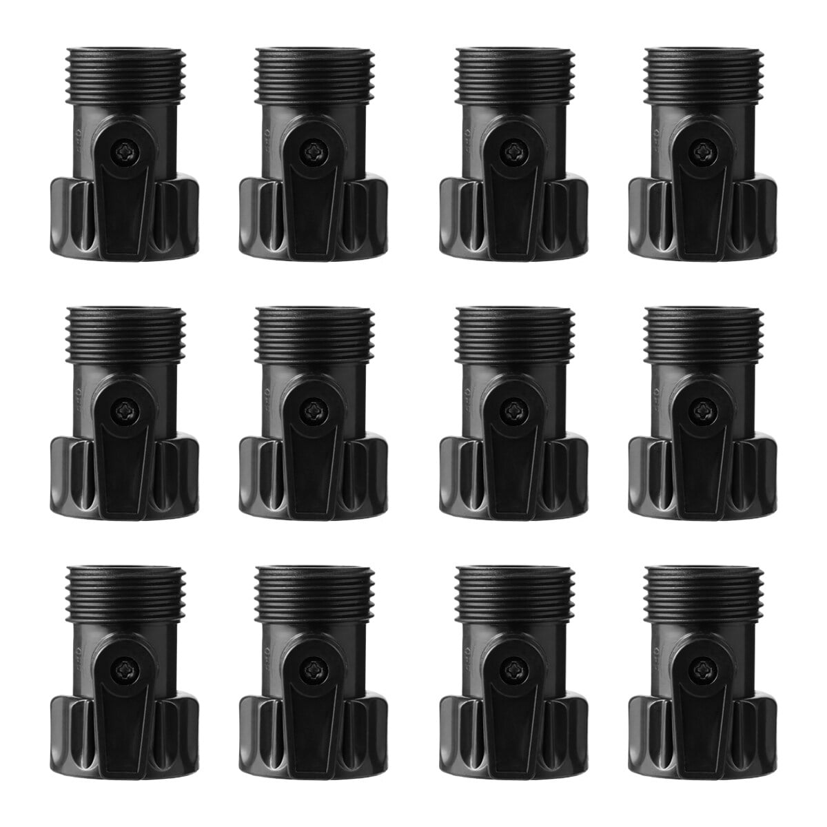 Worgeous Garden Hose Shut Off Valve 3/4 Inch ABS Black for Durable Use and Easy Installation