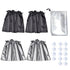 SWETRACE Car Window Shades Baby Car Window Sunshade Suction Cup Design 4Pcs Black Silver