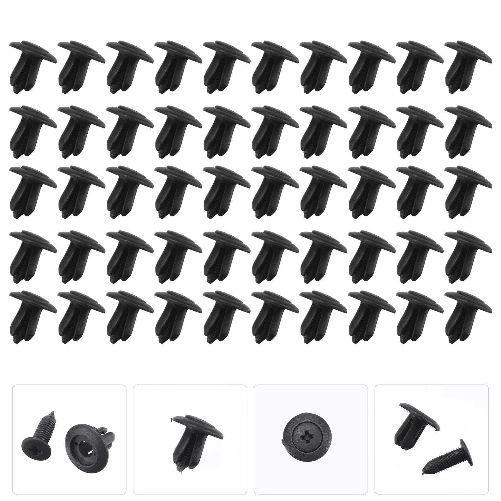 Worgeous 100 Pieces Kick Plate Trim Retainer Car Trunk Fastener Push Pin Rivet Supply