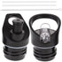 Worgeous 2 Pcs Straw Lid Drink Sports Bottle Lunch Black