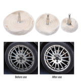 SWETRACE drill polishing pad Polishing Cloth Beige For Metal Surface Cleaning 3pcs