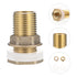 Worgeous Brass Bulkhead Fitting for Water Tank Easy Install Water Inlet Outlet Connector Golden 1/2 Inch