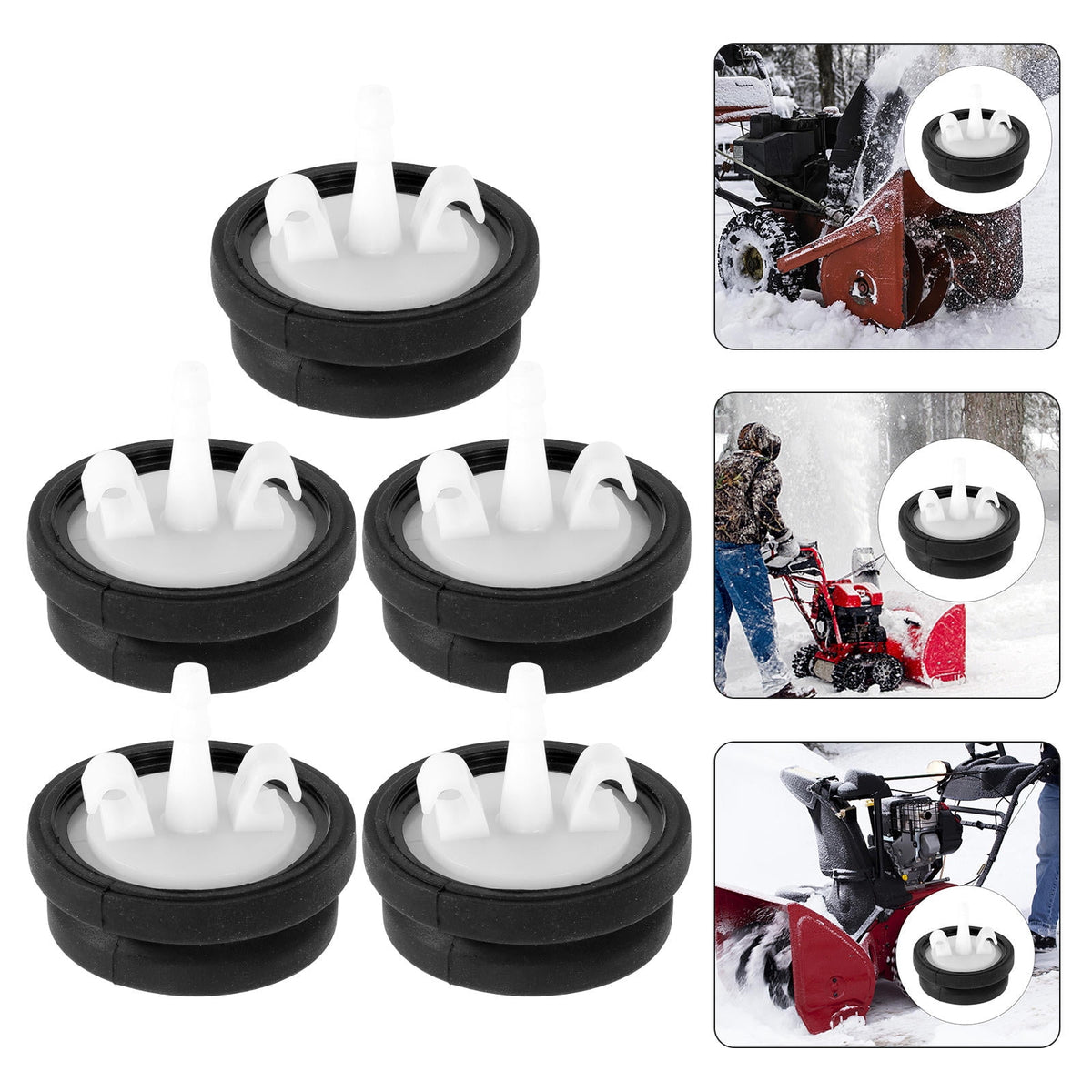 SWETRACE Primer Bulb for Snow Blowers Priming Fuel System 5Pcs