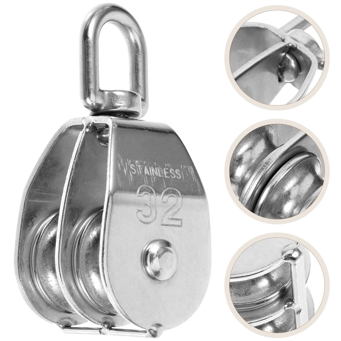 SWETRACE Cable Weight Pulley System Silver for Transportation Equipment 1Pcs 3.5In